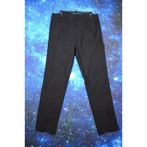 Lululemon Commission ABC Chino Warpstreme Black Pants 34x33 - Picture 1 of 7